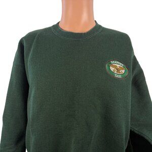 Vintage Seaport Taxi Crewneck Sweatshirt Mens Size XL Baltimore Maryland Green